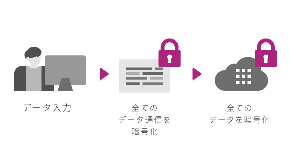 すべてのデータを暗号化で保護