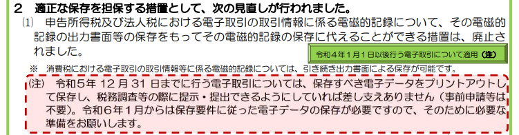 国税庁 PDF「電子帳簿保存法が改正されました」より