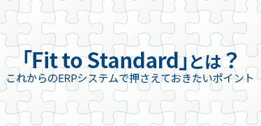 「Fit to Standard」とは？<br> これからのERPシステムで押さえておきたいポイント