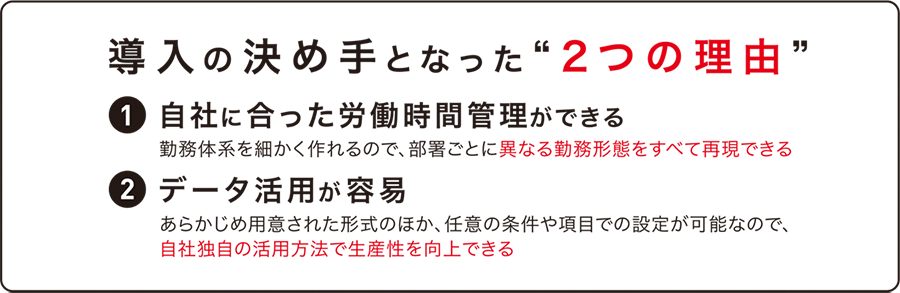 導入の決め手となった“2つの理由”