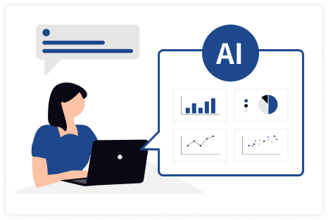 特長01：AIが人材活用の道筋を提案するイメージ