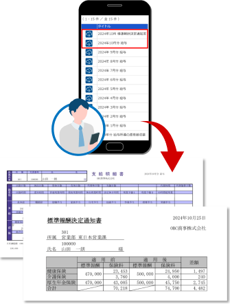 標準報酬改定（決定）通知書の配付