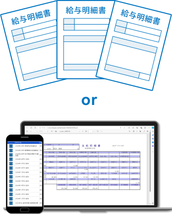 給与明細書の配付