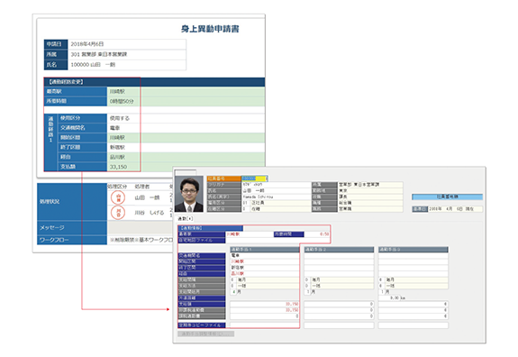 社員情報更新画面