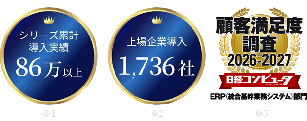 シリーズ累計導入実績86万以上 上場企業導入 1,736社