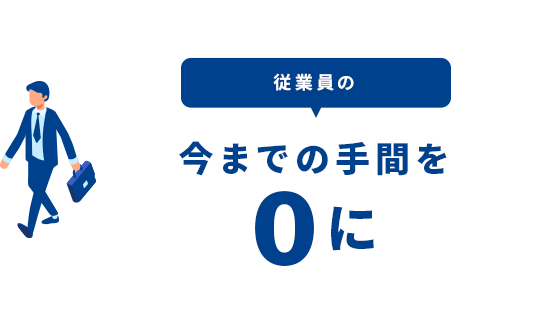 従業員の今までの手間を0に