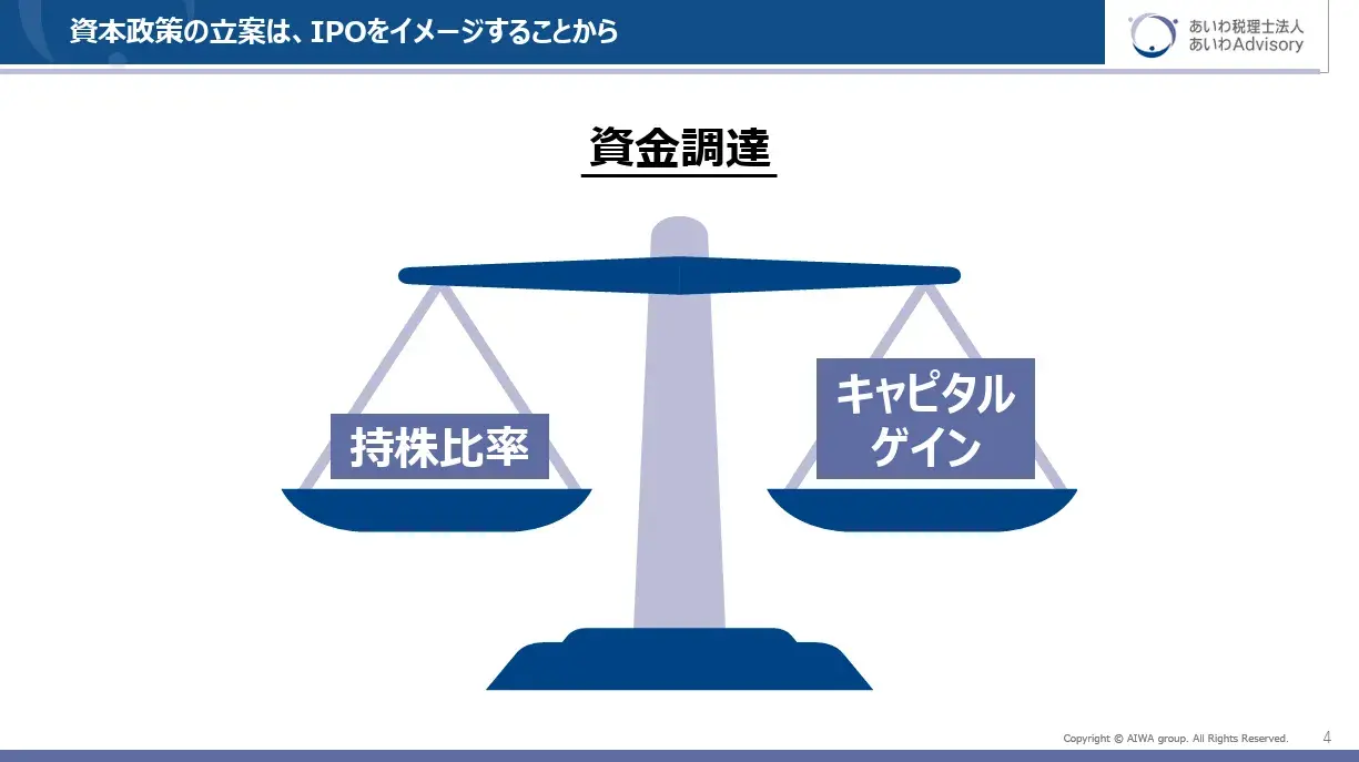 資本政策の立案はIPOをイメージすることから