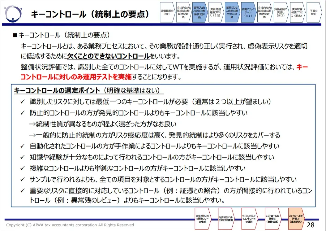キーコントロール（統制上の要点）とは