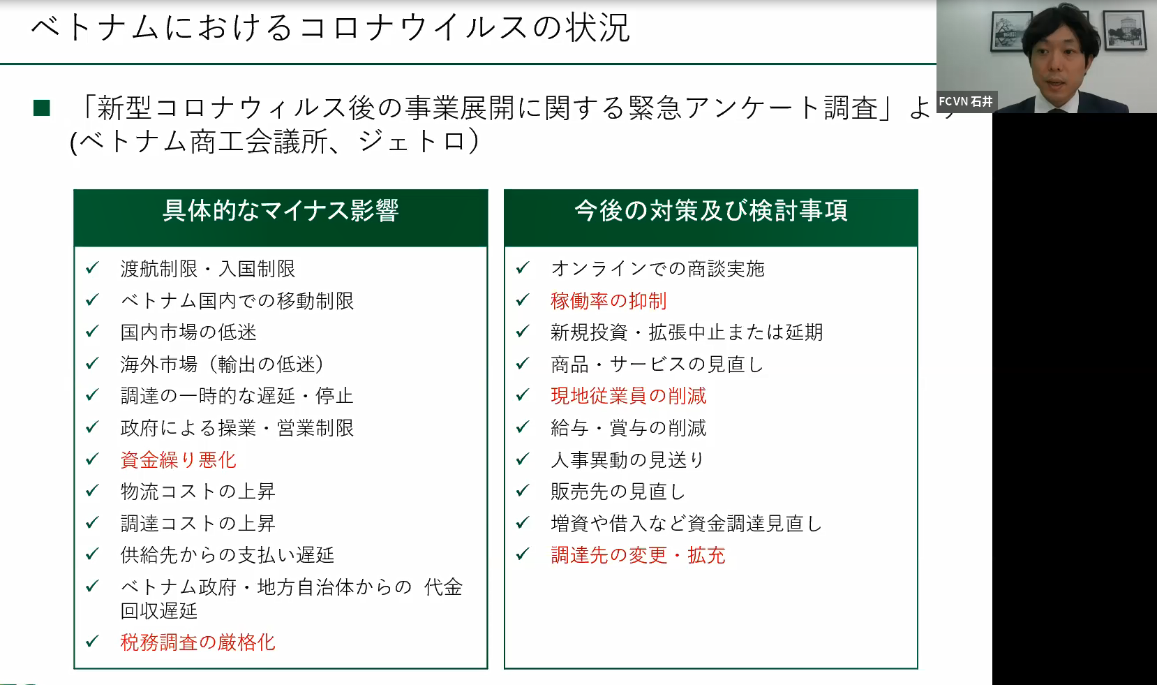 「新型コロナウイルス後の事業展開に関する緊急アンケート調査」結果